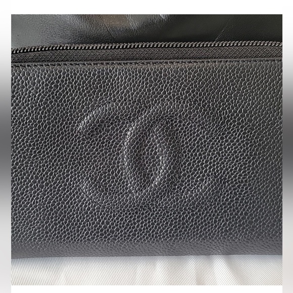 100% authentic CHANEL caviar leather long wallet - Picture 3 of 14